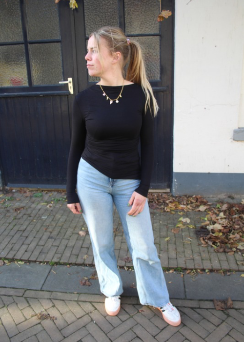 Asymmetrische top zwart